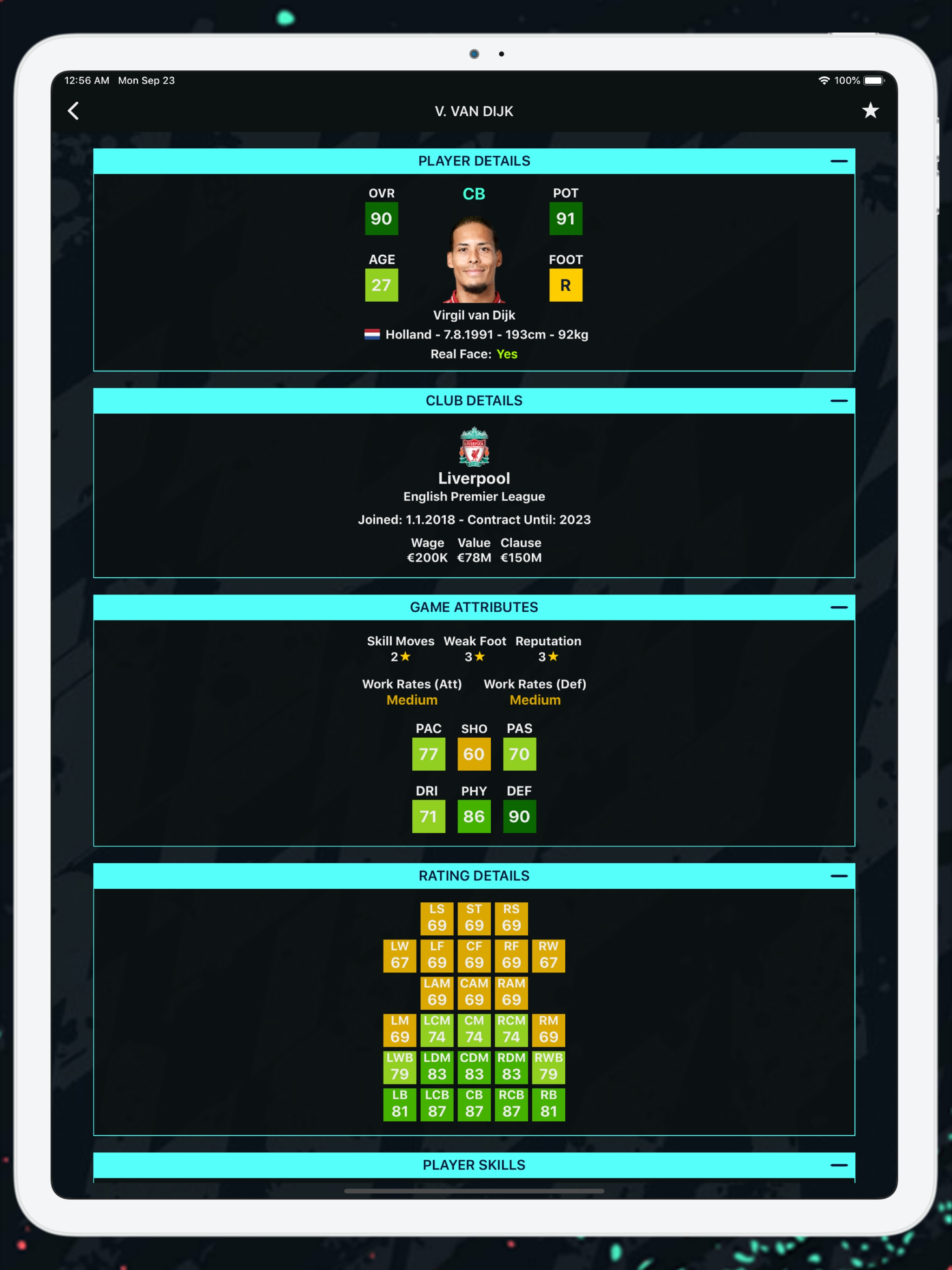 Player Potentials 20