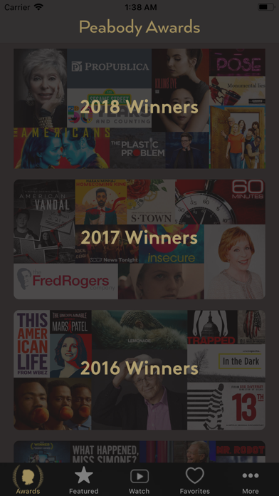 Screenshot #1 pour Peabody Awards