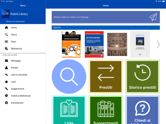 Polimi Library iPad screenshot 1 - Book app