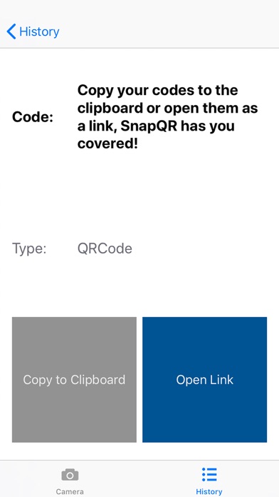 SnapQR iPhone screenshot 3 - Utilities app