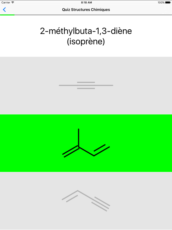 Screenshot #6 pour Quiz Structures Chimiques