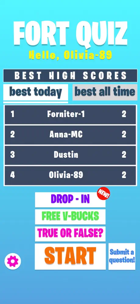 Fort Quiz and V-Bucks