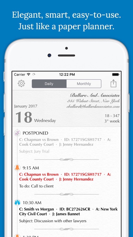 Lawyer's Planner for iPhone - 6.1.4 - (iOS)