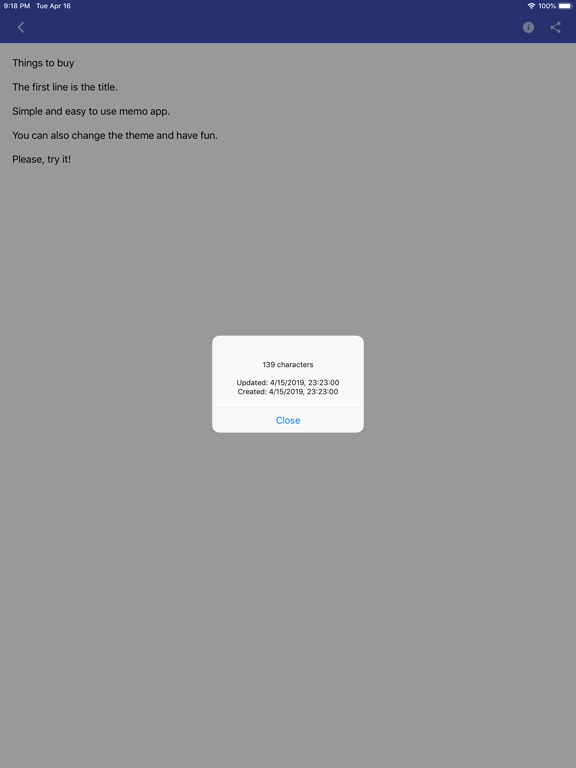 Notepad - Qooki - simple notes iPad screenshot 4 - Business app