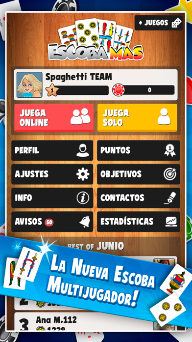 Escoba Más - Juegos de Cartas Screenshot