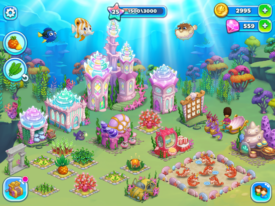 Aquarium Farm: mermaid story iPad screenshot 6 - Games app