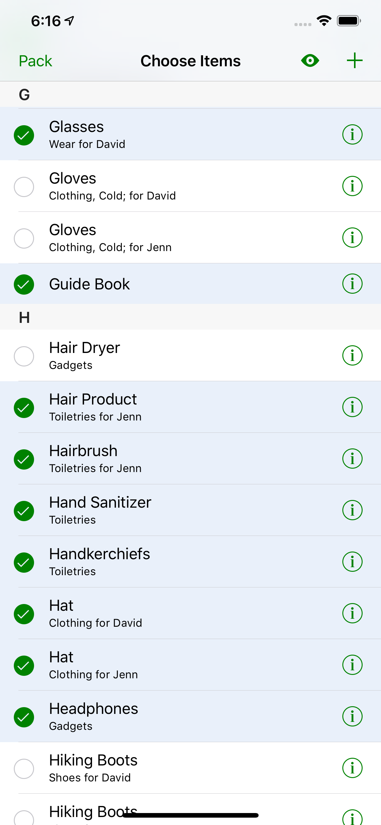 Pack - Simple Packing List