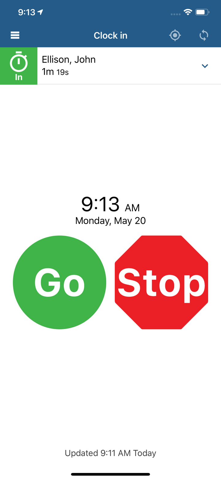 ExakTime Mobile–Time Clock App screenshot 1