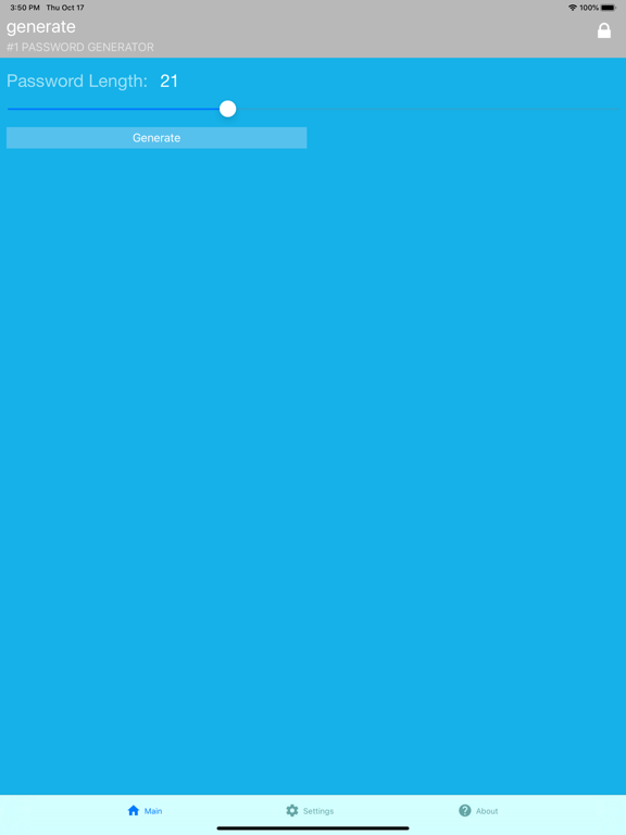 #1 Password Generator iPad screenshot 1 - Productivity app