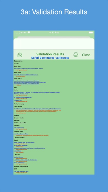 Bookmarks Validator screenshot-3