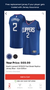 Fanatics NBA Shop screenshot