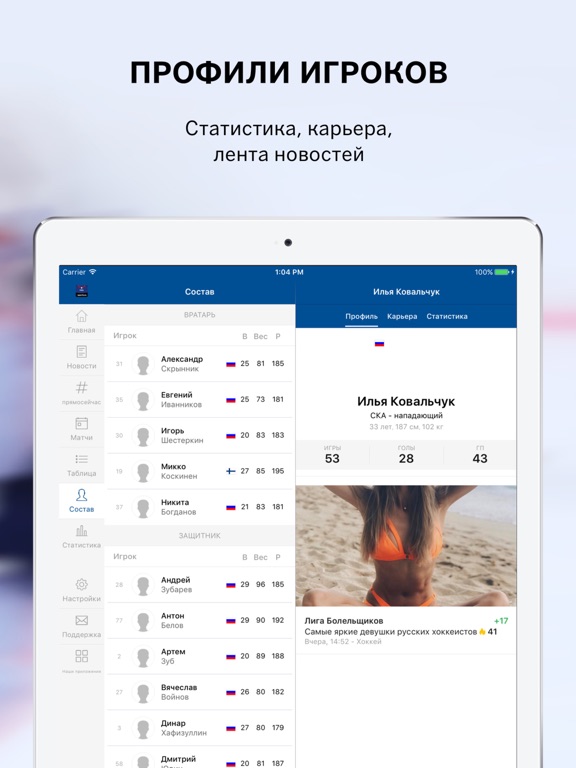 Screenshot #6 pour Sports.ru — все о ХК СКА