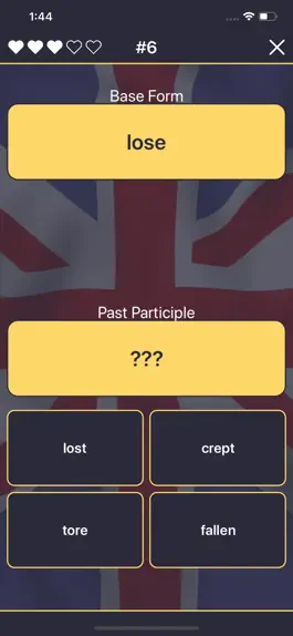 Game screenshot Quiz: Irregular Verbs apk