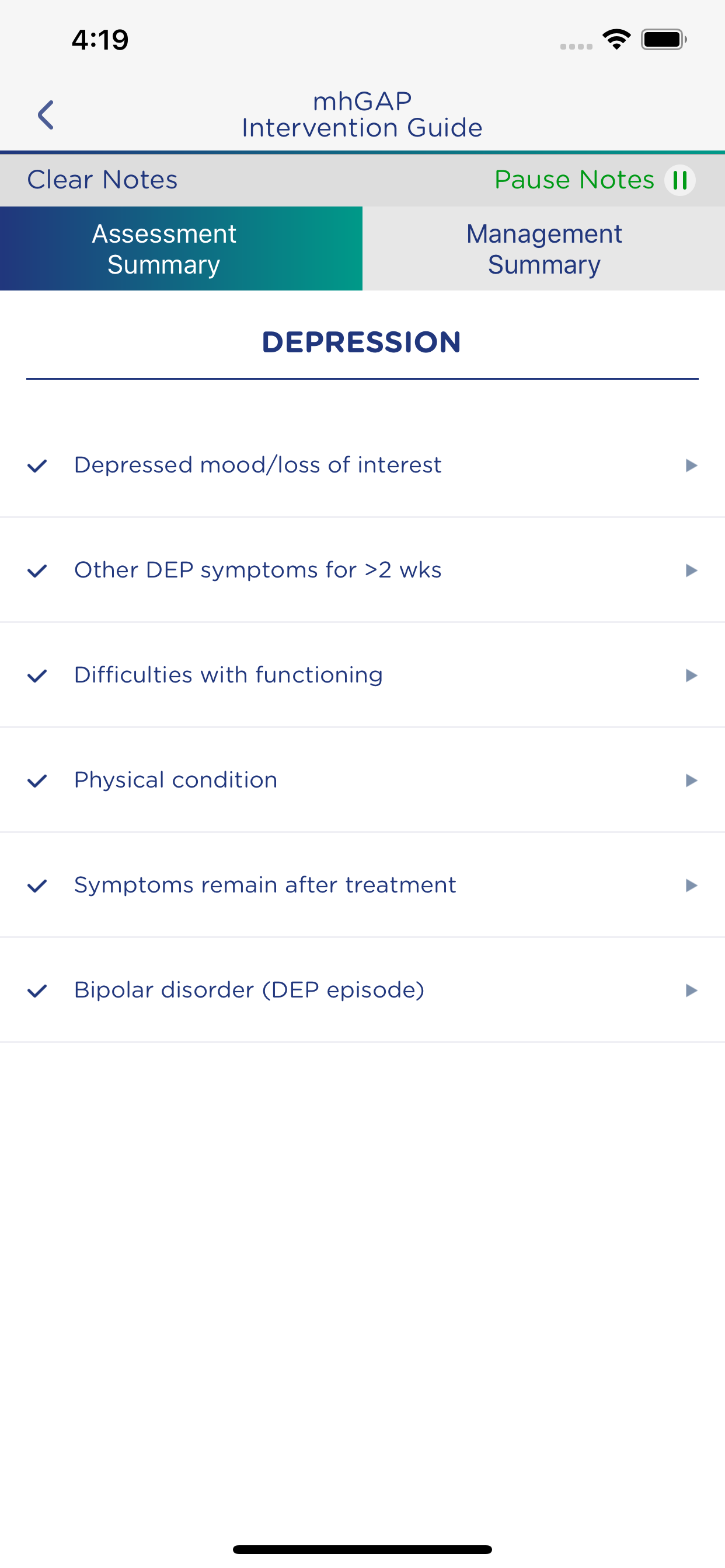 mhGAP-IG 2.0 App (e-mhGAP)