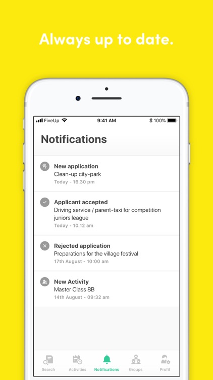 Five up – Connect your help screenshot-6