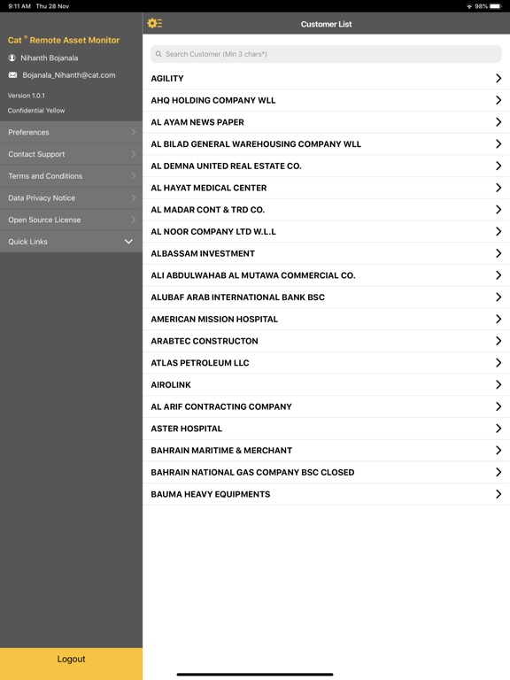 Screenshot #6 pour Cat® Remote Asset Monitor