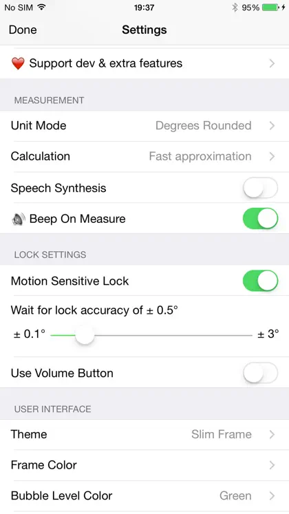 Screenshot 5 di 5 di Clinometer + bubble level