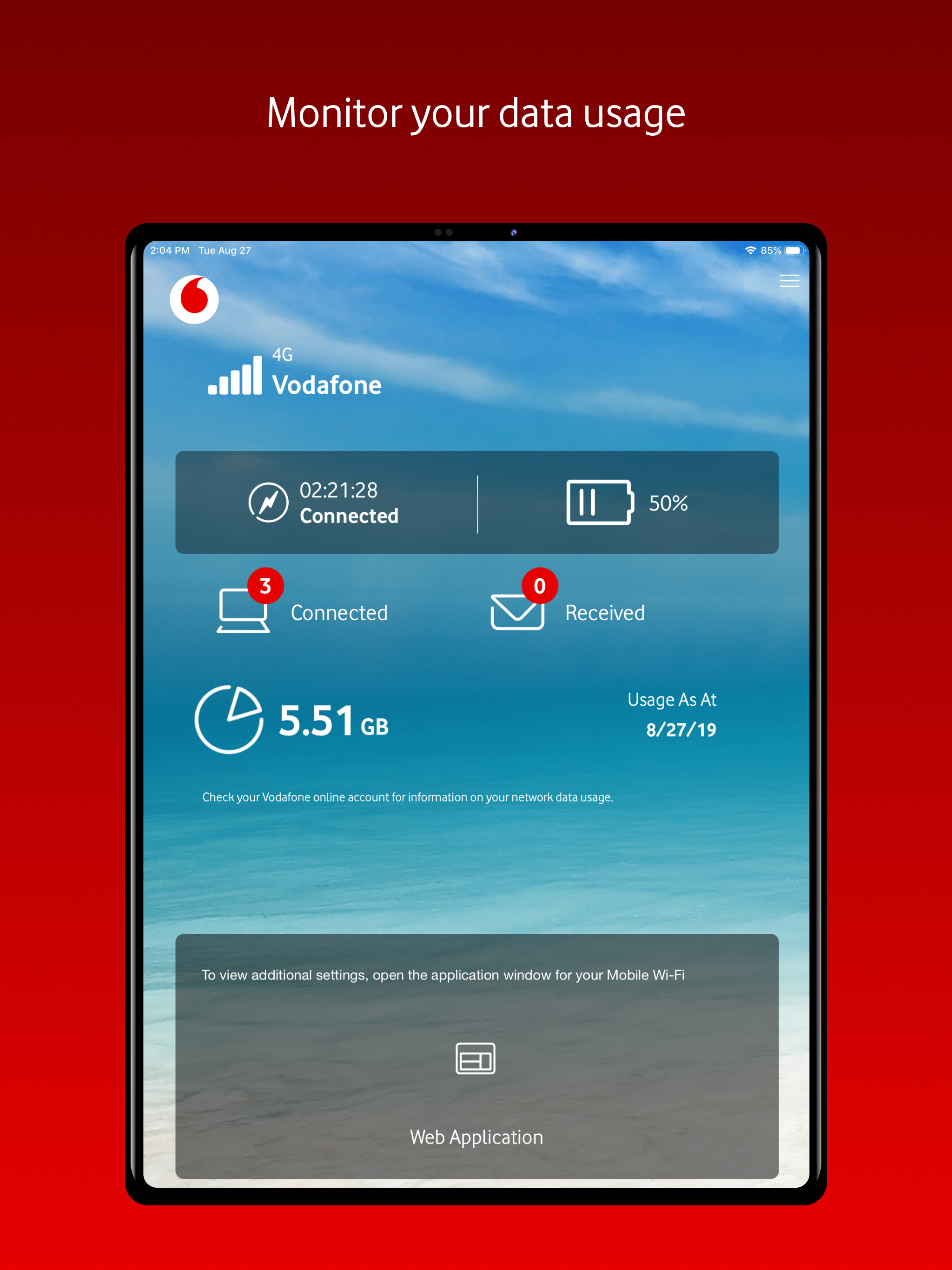 Vodafone Mobile Wi-Fi Monitor