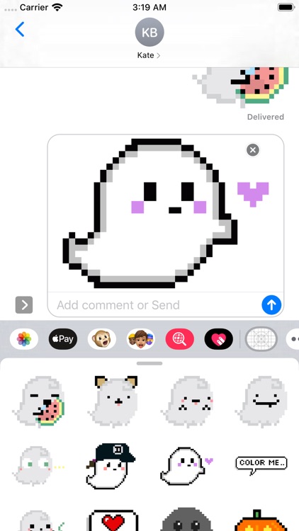 Kawaii Ghost Halloween Sticker screenshot-4