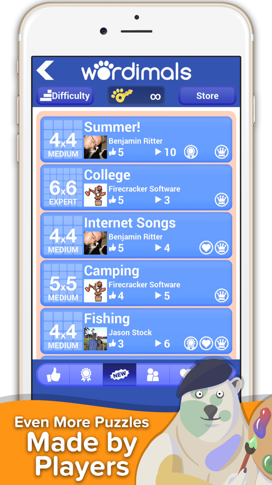 #5. Wordimals - Word Search (iOS) Göre: Firecracker Software