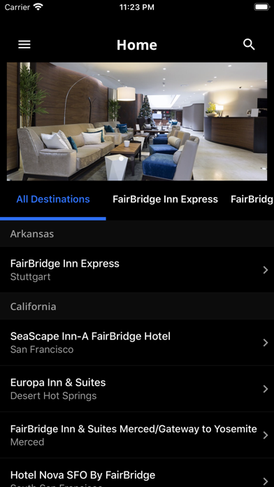 FairBridgeHotels Screenshot