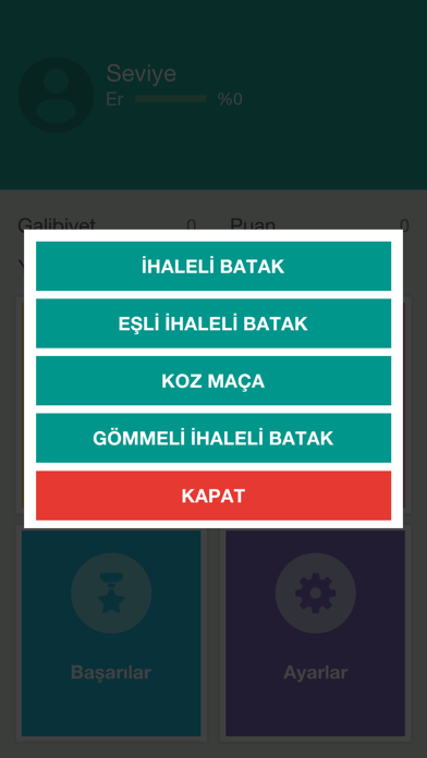 Batak - Tekli, Eşli, Koz Maça Screenshot