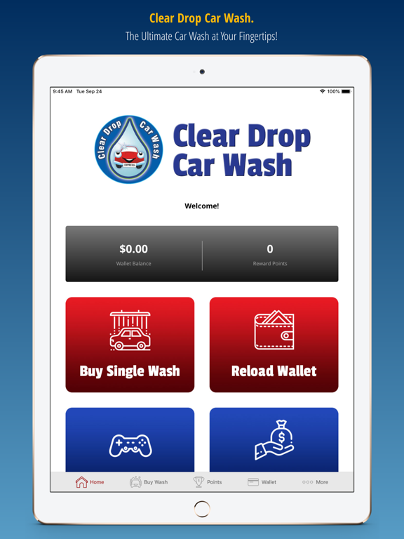 Clear Drop Car Wash iPad screenshot 1 - Business app