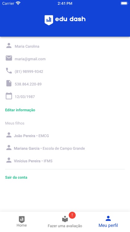 Edudash Pais e Responsáveis