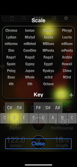 لقطة شاشة KORG iKaoscillator