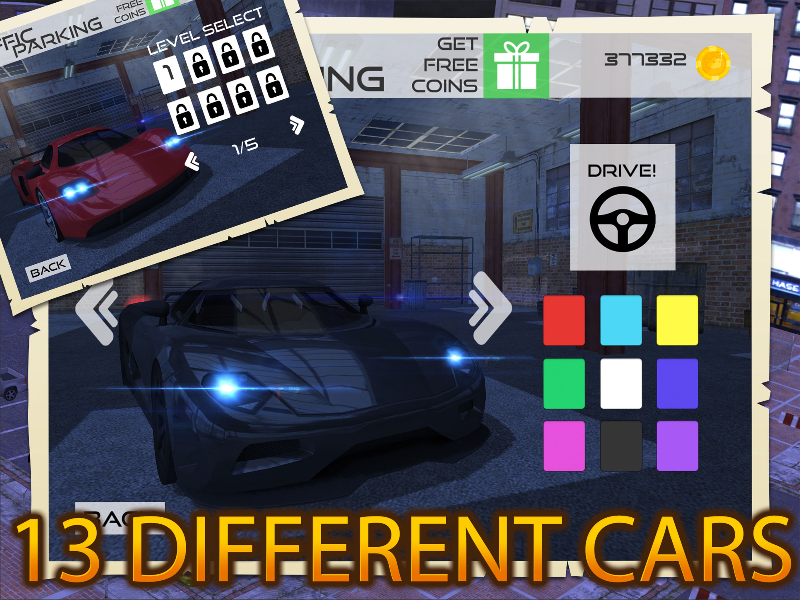 Sport Car Traffic Parking