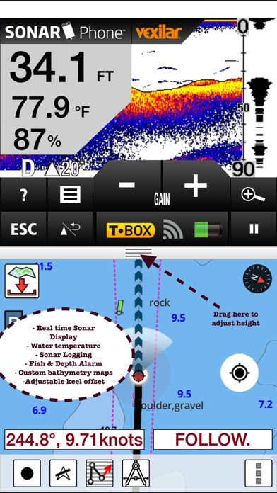 Europe Rivers - Canals/Waterways - Danube, Drava, Sava, Rhine, Moselle, Garonne, Tisa - Offline Gps Charts Screenshot 2