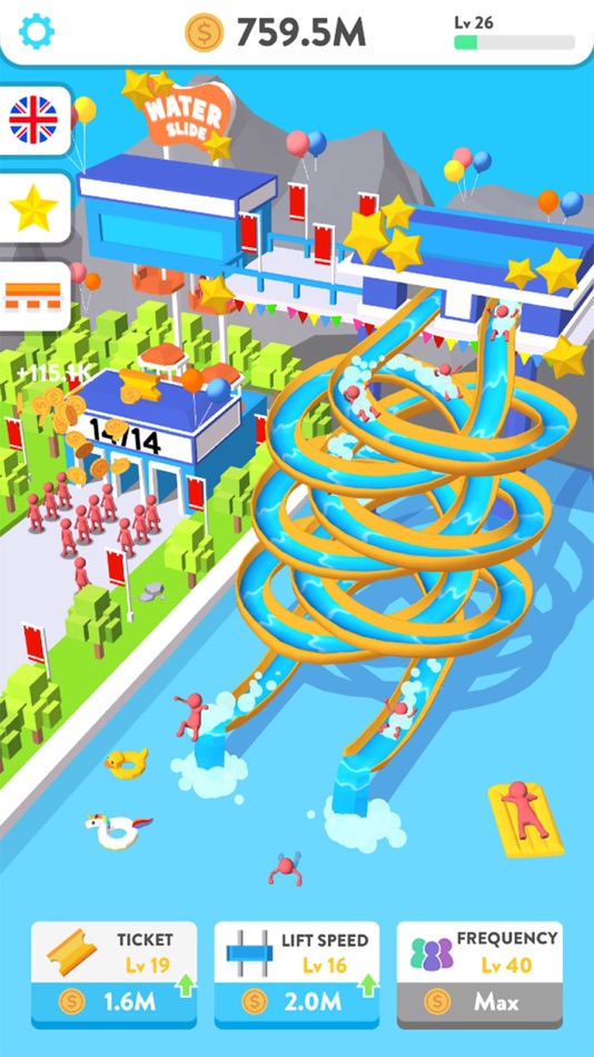 #2. Idle Water Slide (iOS) 由: 文辉 江