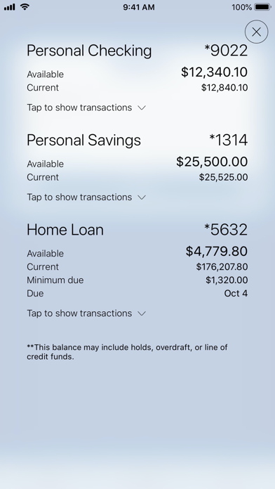 Screenshot #1 pour Service CU Mobile Banking