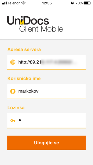 UniDocs Client iPhone screenshot 1 - Business app