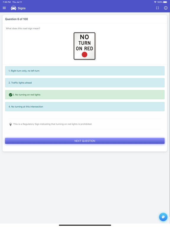 Delaware DMV Practice Test iPad screenshot