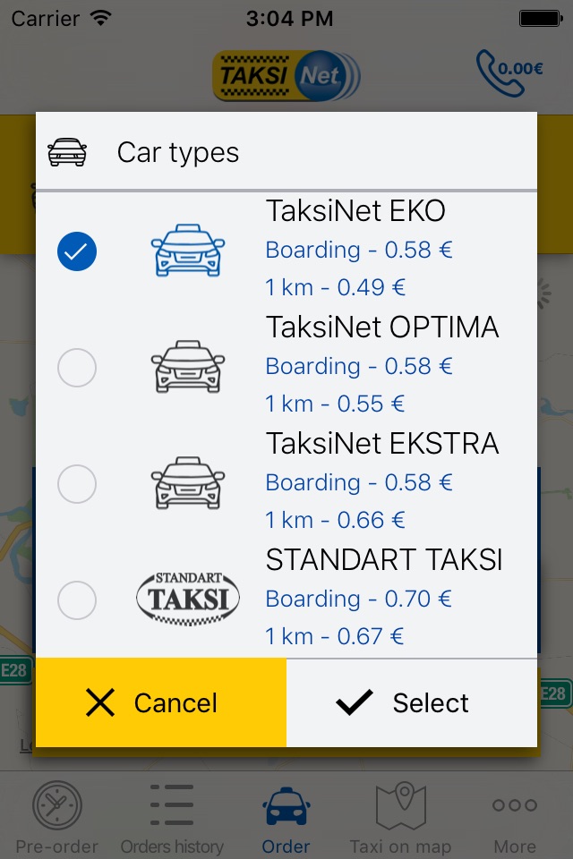 TaksiNet screenshot 2