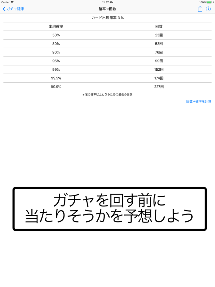 ガチャ確率計算