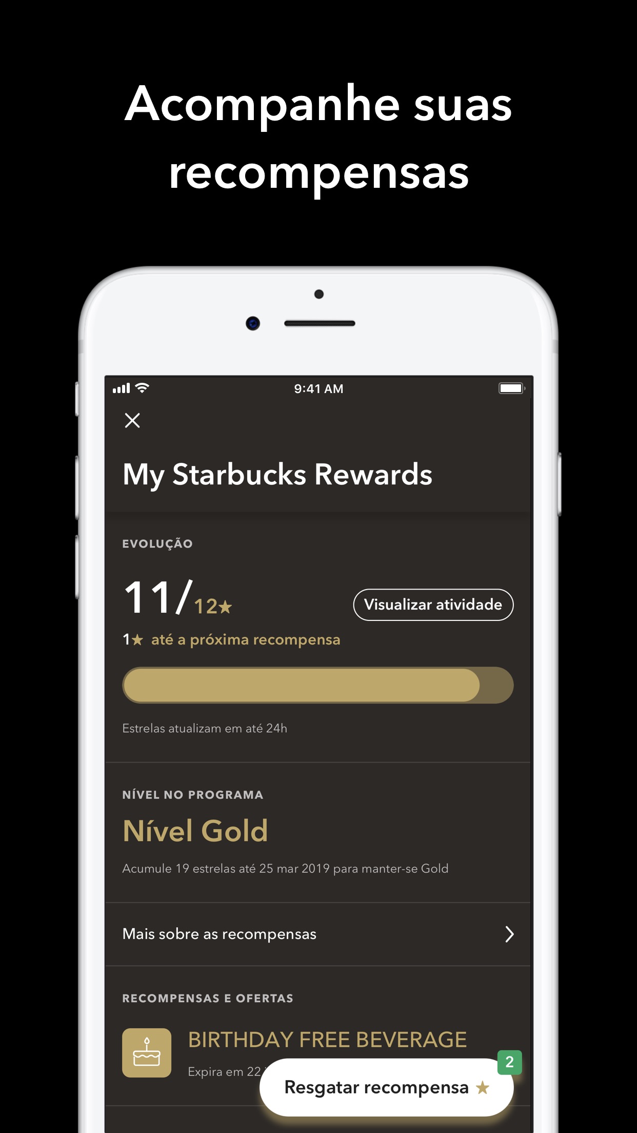 Screenshot do app Starbucks Brasil