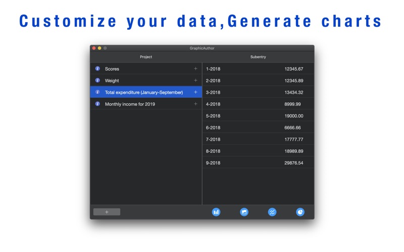 Screenshot #1 pour Graphic Author-Chart Maker App
