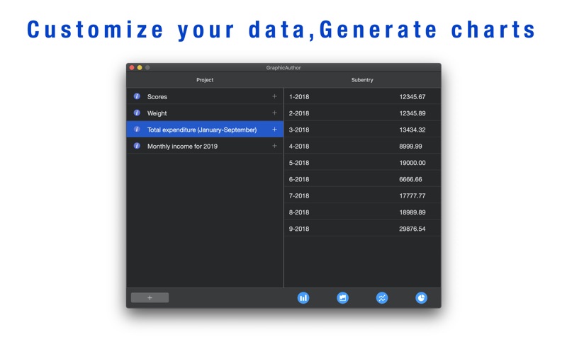 graphic author-chart maker app iphone screenshot 1