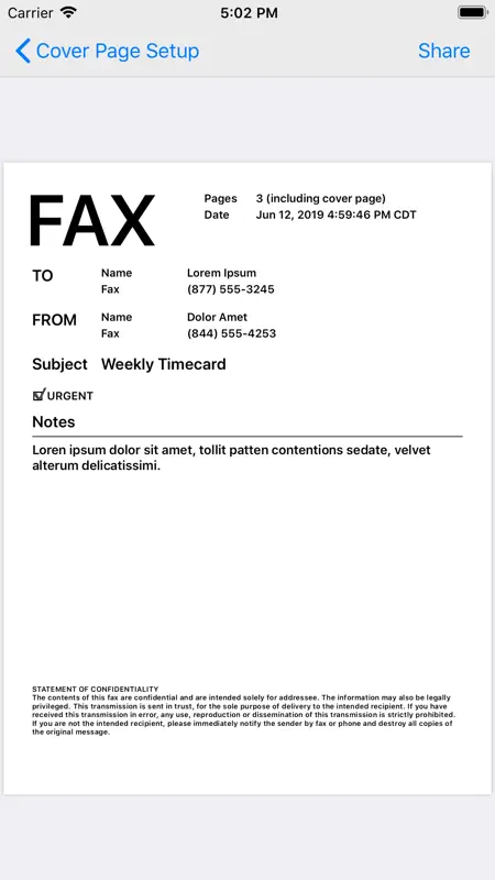 FaxCover - Fax Cover Sheet screenshot 4 of 8