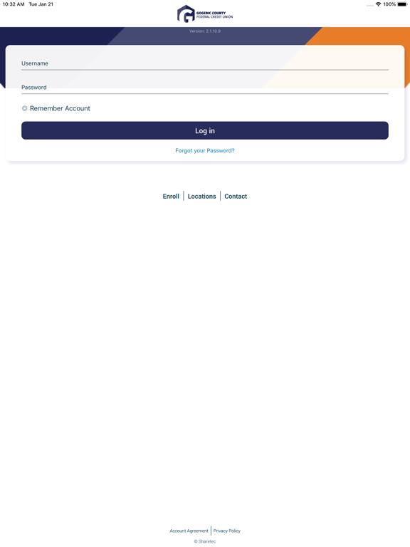 Gogebic County FCU iPad screenshot 1 - Finance app