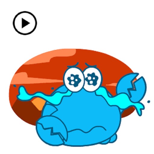 Animated Blue Crab Stickers