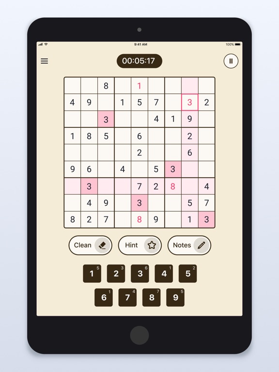 Sudoku Classic Puzzle Games iPad screenshot 5 - Games app