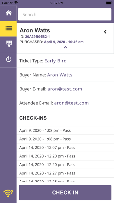 Checkinera iPhone screenshot 7 - Entertainment app
