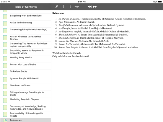 iTaqwa for iPad iPad screenshot 5 - Reference app