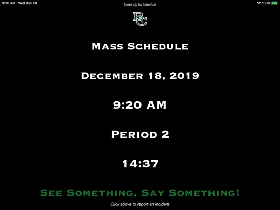 BCSchedule iPad screenshot 1 - Education app