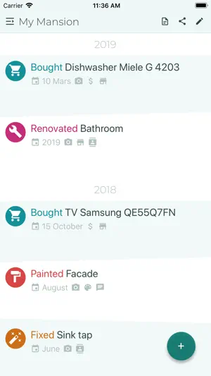 Home Log screenshot 1