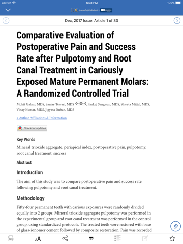 JOE: Journal of Endodontics screenshot 4