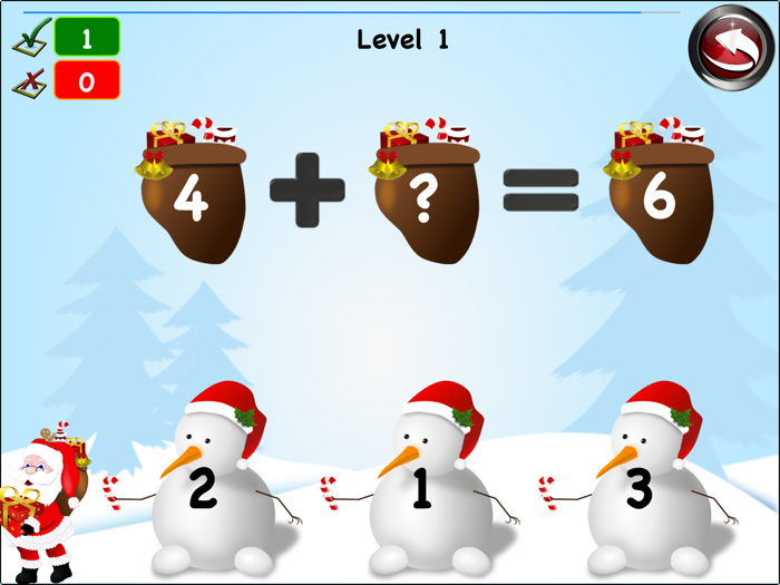 Xmas Math Santa Claus for kids